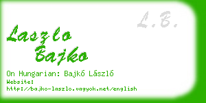 laszlo bajko business card